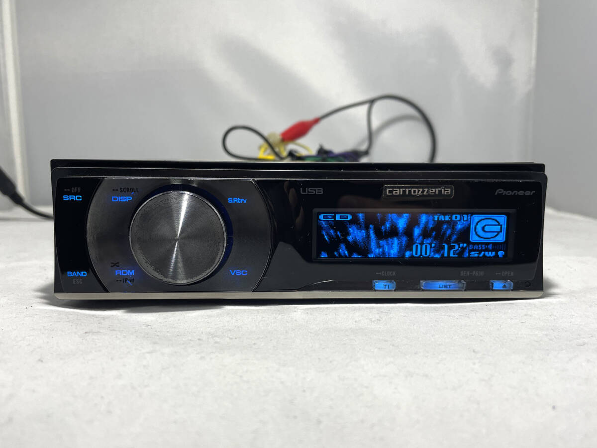 送料無料！動作確認済！Carrozzeria DEH-P630 CD/USB/AUX/AM/FM 1DIN カーステレオ カーオーディオ Pioneer カロッツェリア パイオニア JDMの画像4