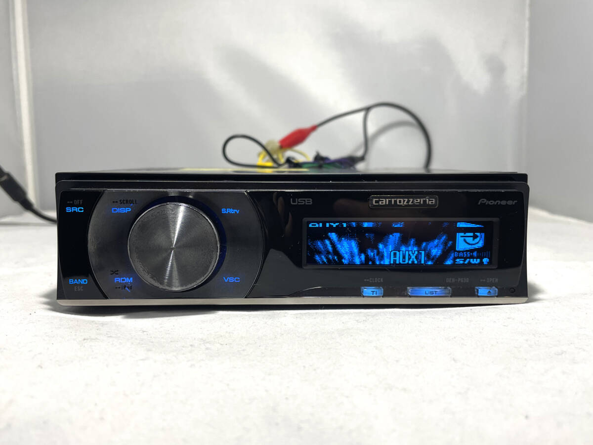 送料無料！動作確認済！Carrozzeria DEH-P630 CD/USB/AUX/AM/FM 1DIN カーステレオ カーオーディオ Pioneer カロッツェリア パイオニア JDMの画像5