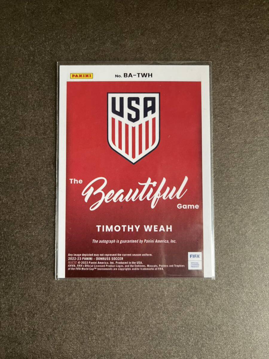 Panini donruss soccer 2022-23 TIMOTHY WEAH サインカード The beautiful gameの画像2