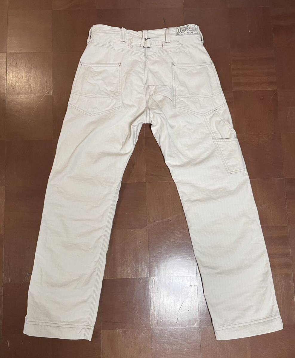 フリーホイーラーズ FREEWHEELERS DERRICKMAN OVERALLS LAW WHITE デリックマン ロウホワイト 30 マッコイズ アメカジ ワークウエア_画像2