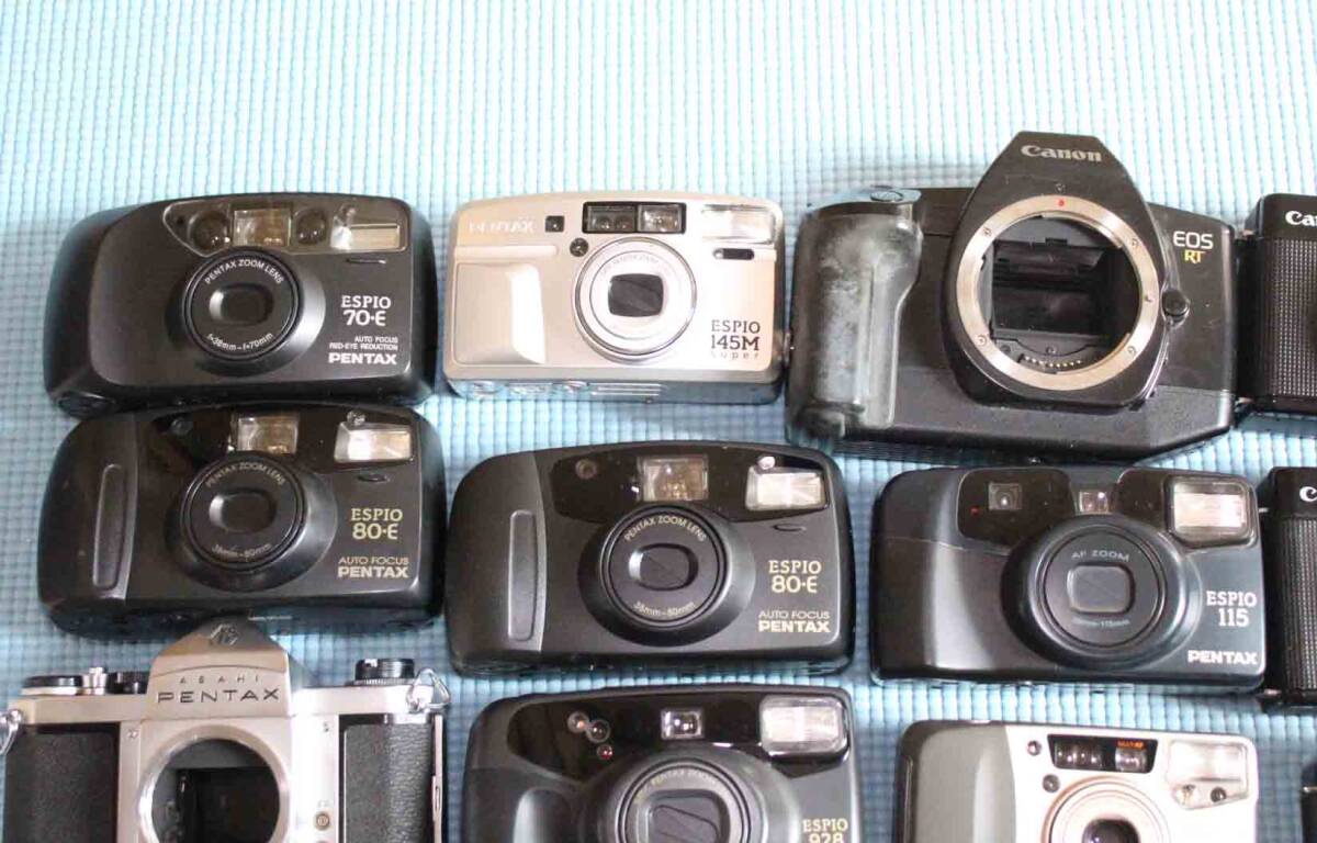 [tb94]カメラ まとめ 20台 PENTAX ESPIO 140M SUPER 928 115M 115 80 70 S3 ME canon Autoboy 2 AF35M EOS RT FUJI K-28 HD-M cameraの画像2