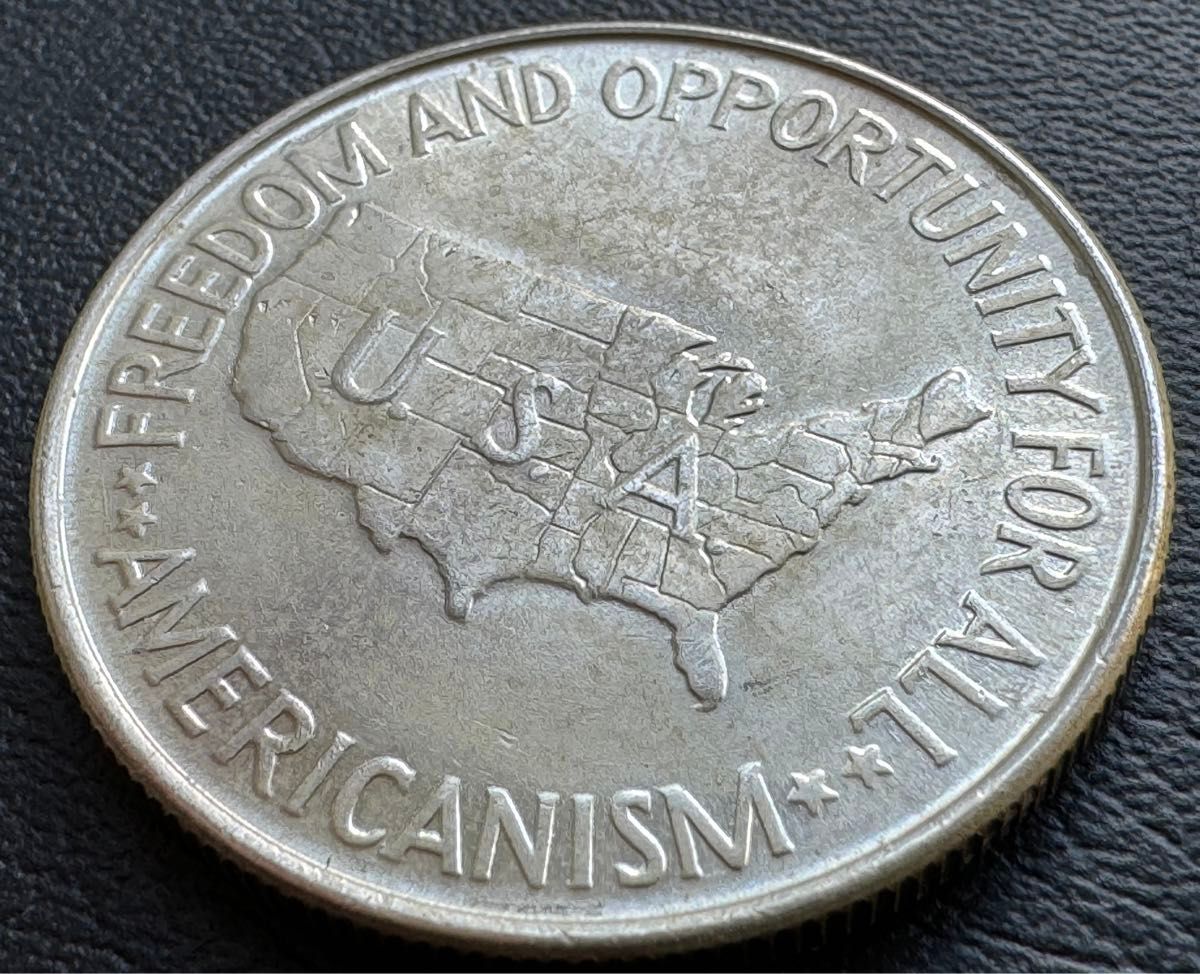 アメリカ 1952年  1/2ドル ジョージ・ワシントン・カーヴァー&ブッカー50セント銀貨 