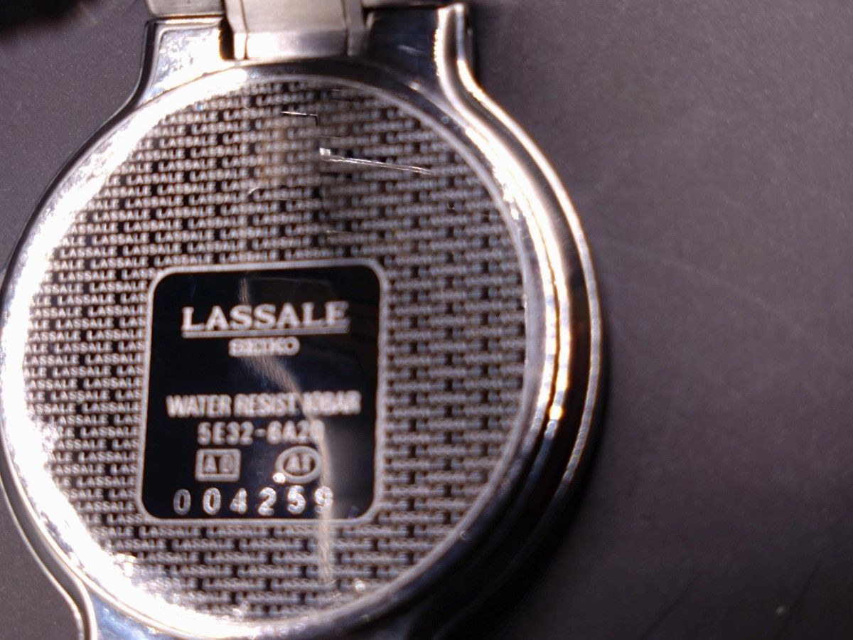 美品！セイコー LASSALE 5E32-6A20 純正ベルト電池パッキン交換済