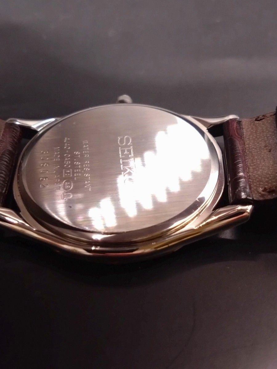 美品！セイコー　ドルチェ　4J40-0AB0　純正ベルト　電池交換済 腕時計 稼働品 DOLCE ラウンド シルバー SEIKO