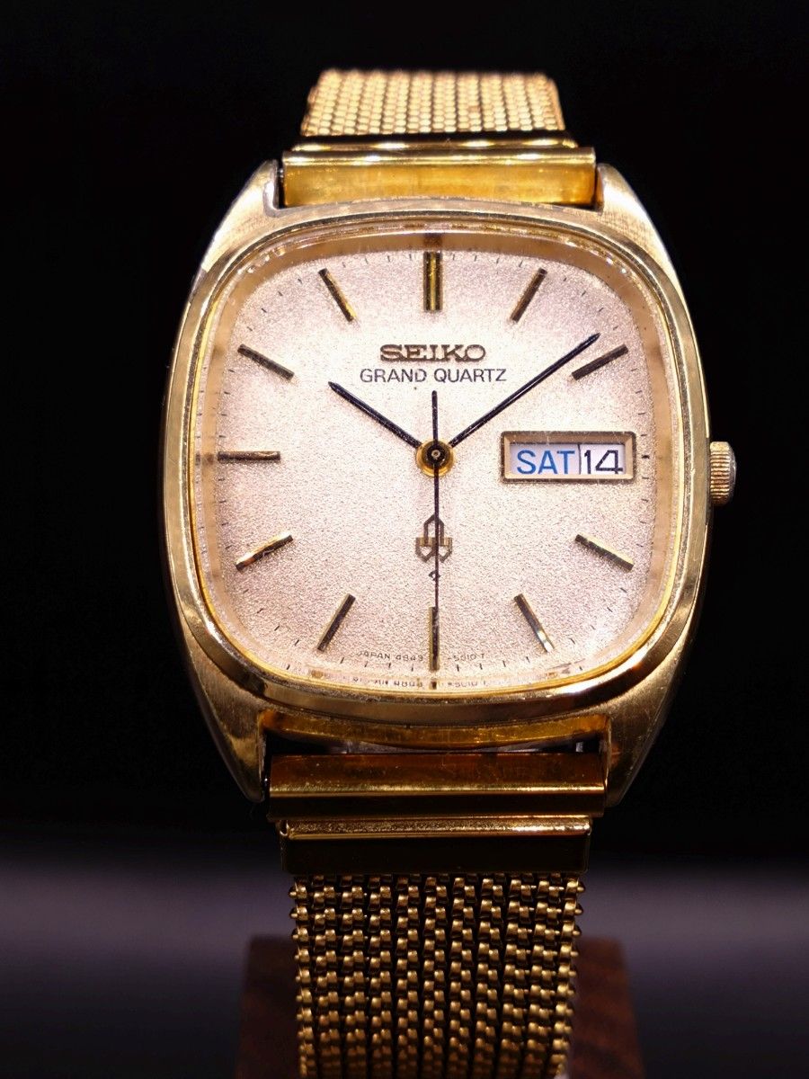 SEIKO グランドクォーツ4843-5100 稼働 良品 セイコー グランドクォーツ スクエア 4843-5100 訳アリ特価