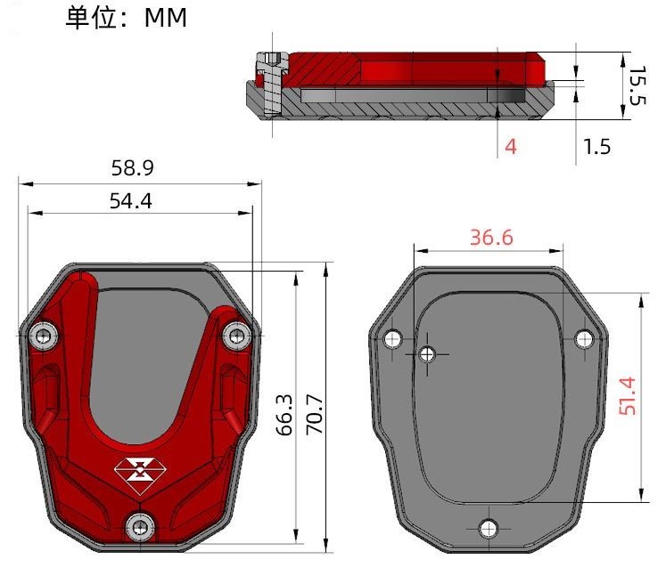 サイドスタンドプレート ブラック ホンダ NC700 NC700X NC750S CB400SF APE100 XR50 CB125R CBR600RR CB650R CB1000R CBR650R