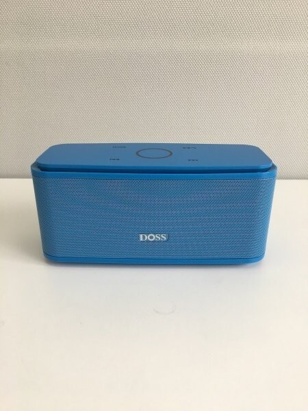 1円スタート DOSS Soundbox Bluetoothスピーカー ワイヤレス ポータブル スピーカー 12W高性能ドライバー Aux マイク内蔵 ブルー A06303_画像1