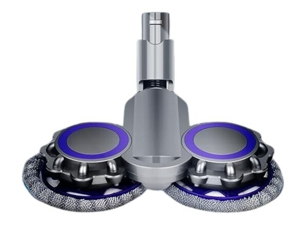 1円スタート 掃除機 モップヘッド 水拭き Dyson V7 V8 V10 V11専用 交換部品 電動モップ 回転モップヘッド シルバー D01530_画像1