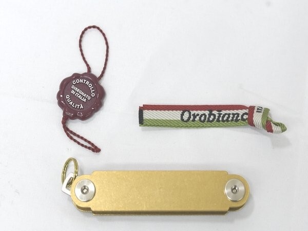 1円スタート オロビアンコ Orobianco キーオーガナイザー ORKY-002 キーリング キーホルダー 日本製 真鍮 男女兼用 ゴールド A06326の画像2