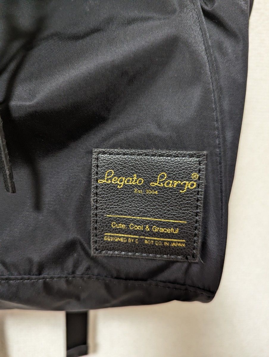 Legato Largo レガートラルゴ ブラック ナイロン リュック 背面ポケット