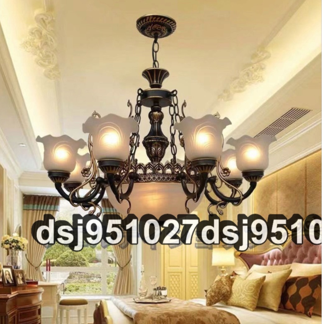  popular new goods! rare old beautiful color hand paint sealing chandelier 6 light quality guarantee 