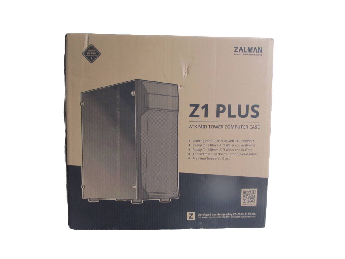 【未使用】PCケース ZALMAN Z1 Plus ミドルタワー 強化ガラス pcの画像1
