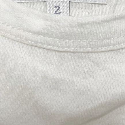 3919☆ Agnes b. アニエスベー トップス 半袖Tシャツ 半袖カットソー カジュアル レディース 2 ホワイト 文字 ロゴの画像3