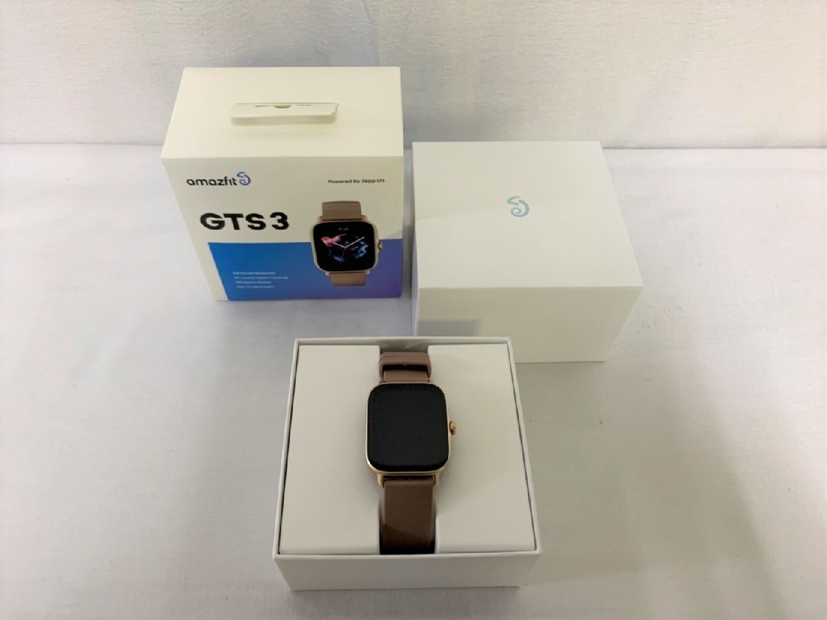 ▽HUAMI amazfit GTS3 スマートウォッチ カラー:TerraRose 中古 ▽HUAMI amazfit GTS3 スマートウォッチ カラー:TerraRose 中古