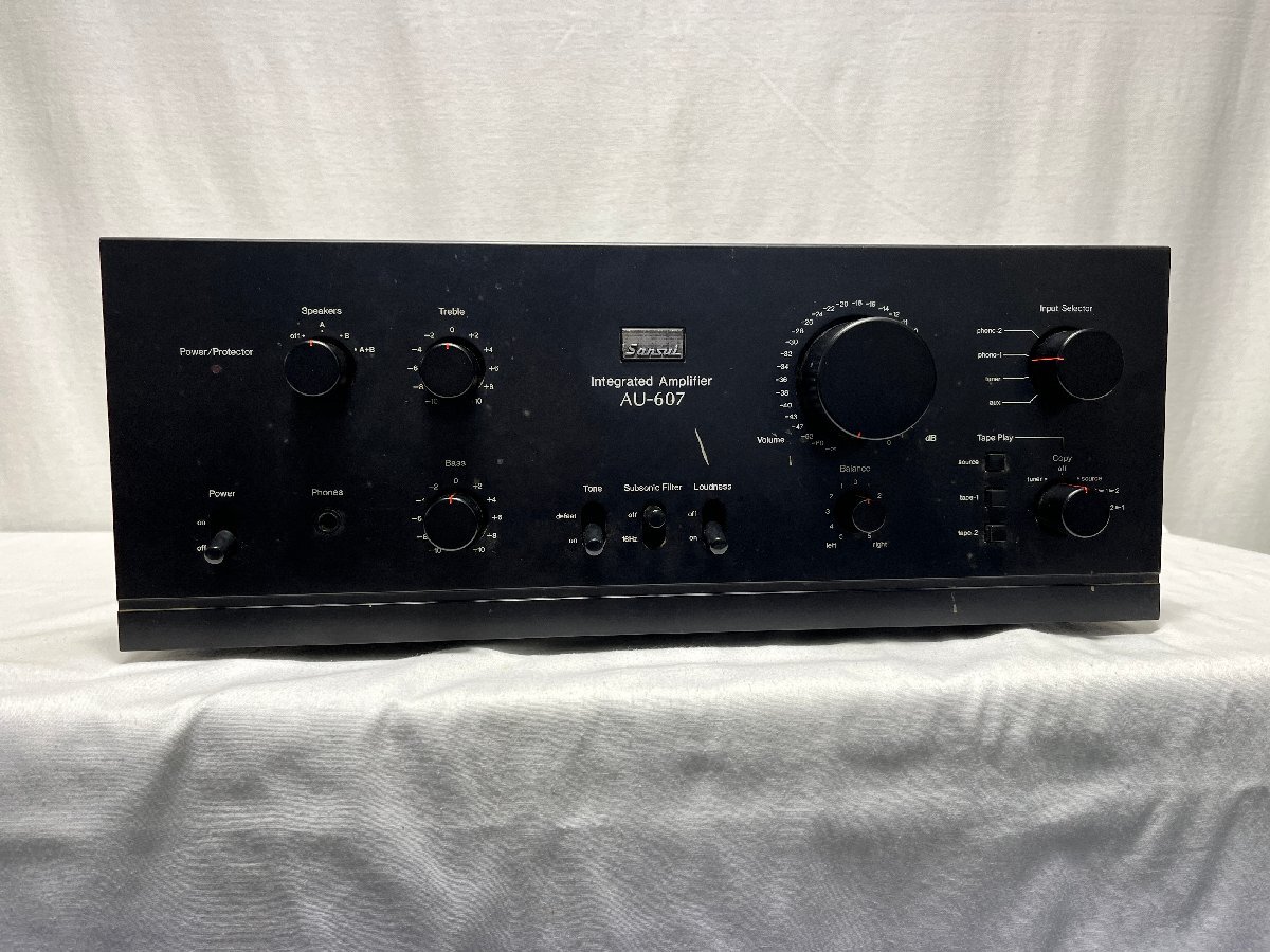 vSANSUI Sansui pre-main amplifier AU-607 electrification only sound doesn't go out Junk v011211