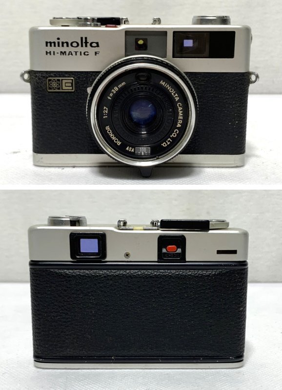 ▽minolta HI-MATOC F ミノルタ ハイマッチ フィルムカメラ レンズ：ミノルタ ROKKOR 1：2.7 f=38mm 動作未確認 ジャンク▽011032_画像2