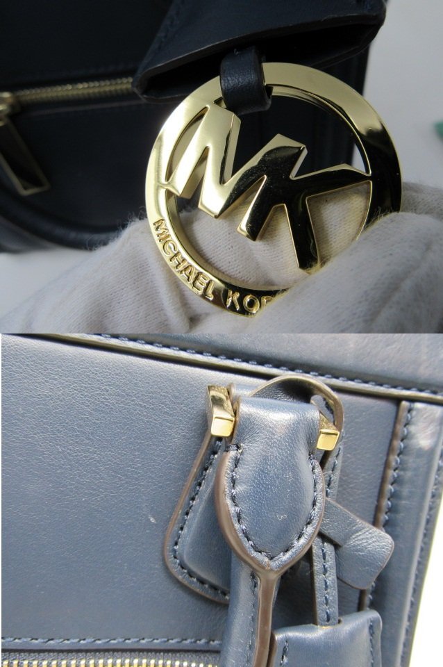 ◆MICHAEL KORS マイケルコース 2WAYバッグ ショルダーバッグ ハンドバッグ ブルー系 中古◆7731の画像7