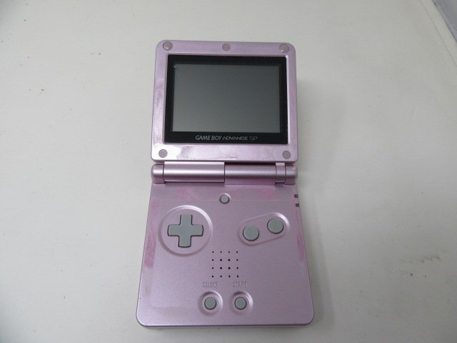 ◆ジャンク　Nintendo 任天堂　ゲームボーイアドバンスSP　AGS-001　ピンク　ワイヤレスアダプタ付属　現状品◆12100★_画像1