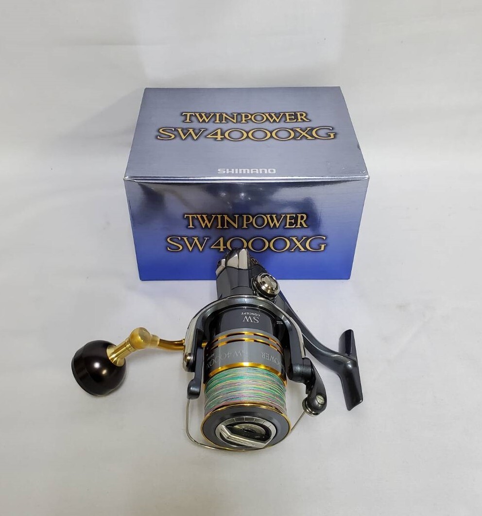 ▽SHIMANO ツインパワー SW4000XG ハンドルカスタム 中古▽003744_画像1