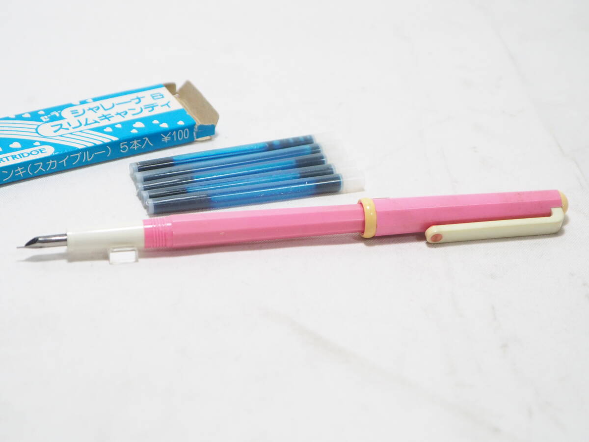 Q 181, Showa Retro Sailor Fountain Pen Candy Candy Cartridge 1 Pink Axis 1 Bot 600 Yen New
