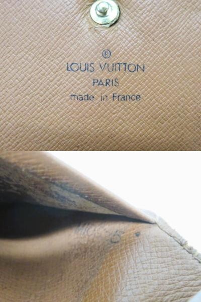 ♪tykh 329 LOUIS VUITTON ルイ・ヴィトン モノグラム ポルトモネ ビエ トレゾール L字 レディース メンズ 財布 ファスナー破損有の画像9