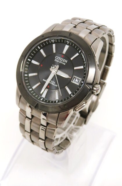 ♪hawi1592-1 926 CITIZEN シチズン Eco-Drive エコドライブ ATTESA アテッサ H110-T010156 電波ソーラー デイト メンズ 腕時計 不動_画像2