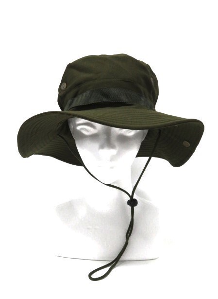 [新品/緑C-2] ブーニーハット ジャングルハット 帽子 アウトドア キャンプ ハイキング 緑 カーキ 2点セットの画像2