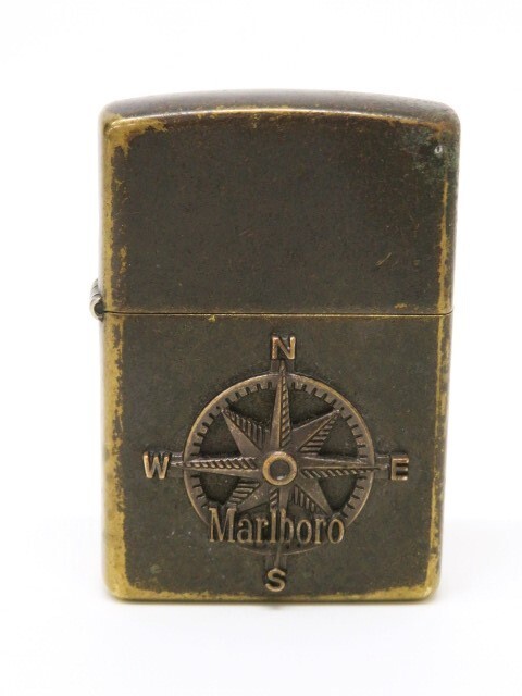 ♪hae1484-3 123 ZIPPO ジッポライター Marlboro マルボロ XⅢ 羅針盤 コンパス ガスライター 火花ok_画像2