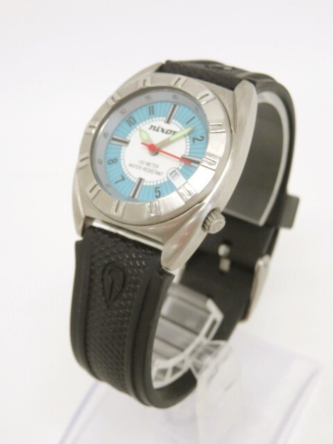 ♪hawi1611-2 174 nixon ニクソン QZ クォーツ 1A デイト 腕周り約17cm 調節可 腕時計 メンズウォッチ 稼働_画像2