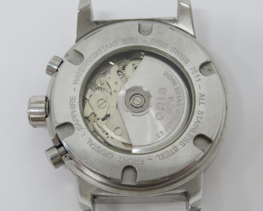 ♪hakt1467-1 525 ORIS オリス 674 自動巻 25石 デイト 腕時計 メンズウォッチ 不動 ジャンク品の画像4