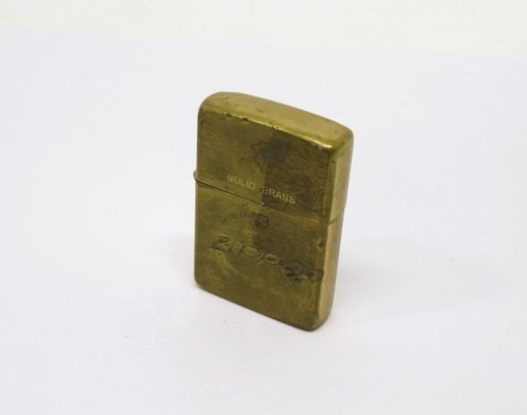 ♪ha1489-2 167 ZIPPO ジッポライター 1932 1987 オイルライター ゴールドカラー ヴィンテージ 喫煙具 火花ok_画像1