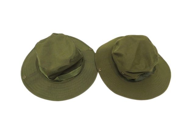 [新品/緑C-2] ブーニーハット ジャングルハット 帽子 アウトドア キャンプ ハイキング 緑 カーキ 2点セットの画像1