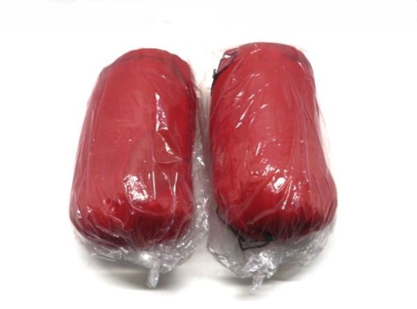 [新品/赤2C] アウトドア キャンプ シュラフ 寝袋 封筒寝袋 綿寝袋 赤 190×75(cm) 重量1000(g) 2点セット_画像1