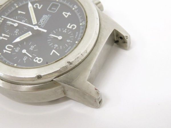 ♪hakt1467-1 525 ORIS オリス 674 自動巻 25石 デイト 腕時計 メンズウォッチ 不動 ジャンク品の画像6