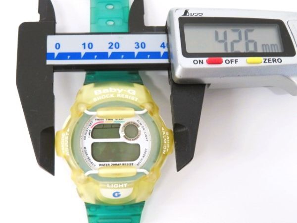 ■hawi1565-3 527 CASIO カシオ Baby-G ベビーG QZ クォーツ BG-370 デジタル 腕周り約20cm 腕時計 レディース ウォッチ 電池切れの画像9