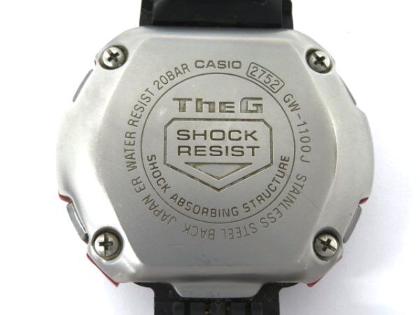 hawi1603-1 166 CASIO カシオ G-SHOCK Gショック The G タフソーラー GW-1100J 腕時計 メンズウォッチ 稼働 箱付 （備考）_画像6