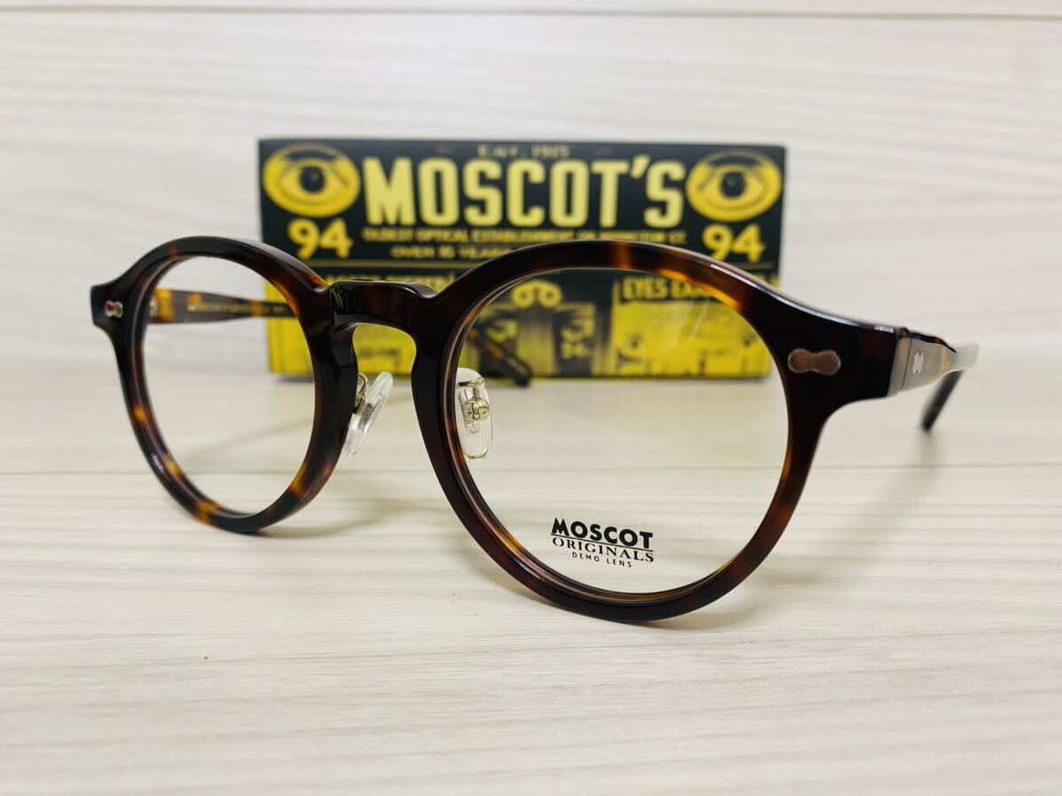 MOSCOT モスコット★ミルゼン★ノーズパッド付きメガネフレーム★MILTZEN★伊達眼鏡 鼈甲柄 ボストン ウェリントン 未使用 美品_画像2