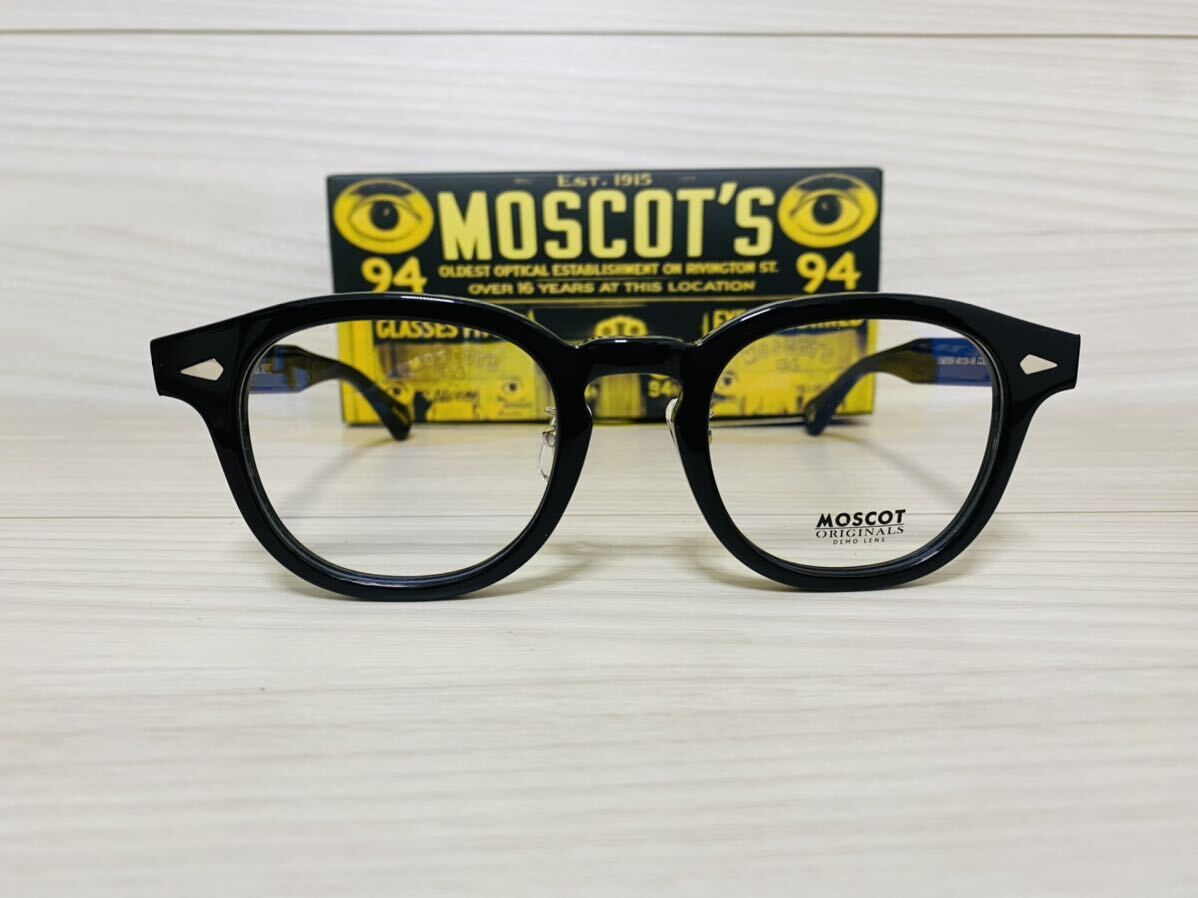 MOSCOT モスコット★レムトッシュ★ノーズパッド付きメガネフレーム★LEMTOSH★伊達眼鏡 ウェリントン ブラック ボストン 未使用 美品_画像1