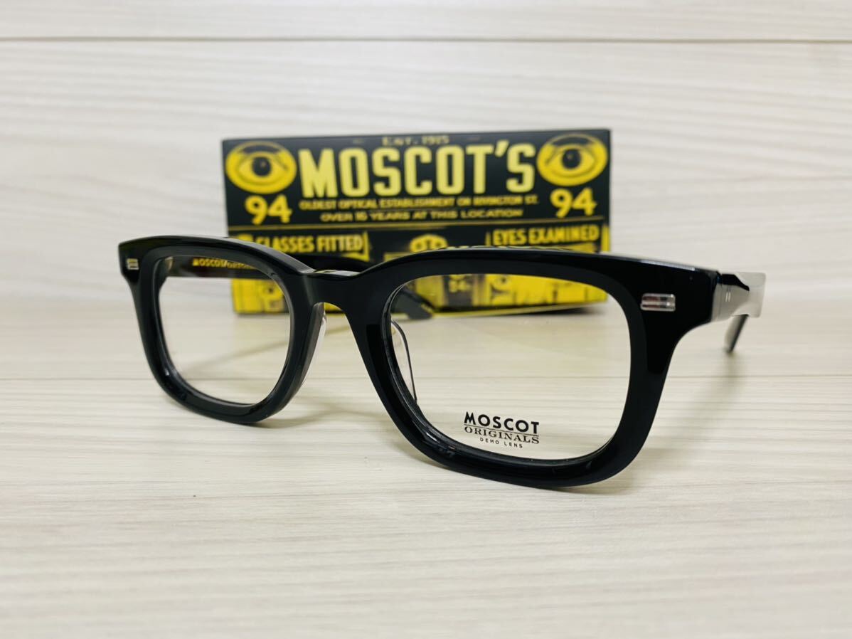 MOSCOT モスコット★メガネフレーム★KLUTZ★伊達眼鏡 ウェリントン 黒縁 ブラック スクエア 未使用 美品_画像2