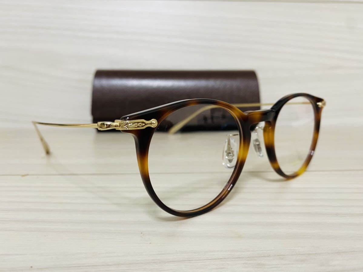 OLIVER PEOPLES オリバーピープルズ 眼鏡フレーム★OV5343D 1007★Marret★チタンフレーム★鼈甲柄 ゴールド★未使用 美品★_画像3