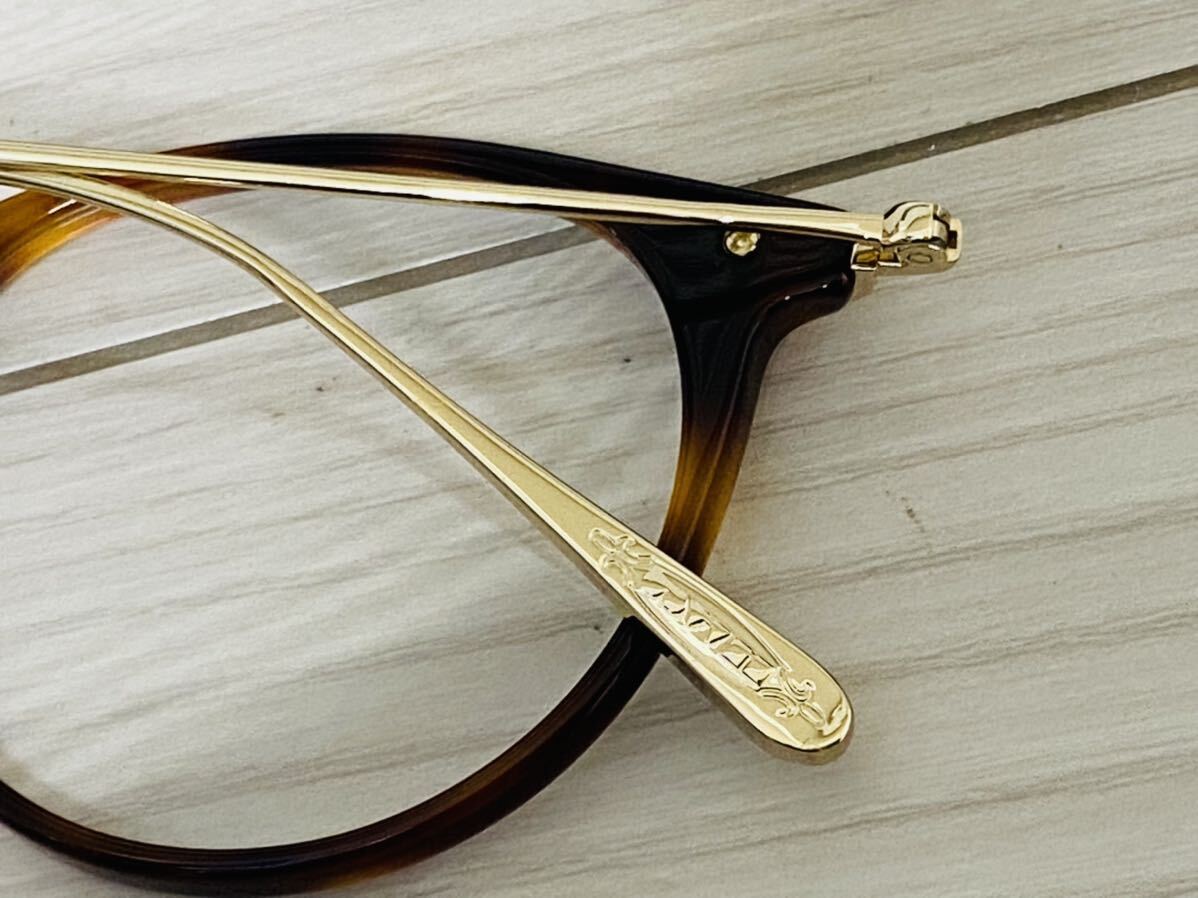 OLIVER PEOPLES オリバーピープルズ 眼鏡フレーム★OV5343D 1007★Marret★チタンフレーム★鼈甲柄 ゴールド★未使用 美品★の画像6