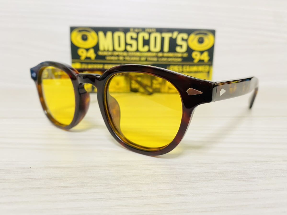 MOSCOT モスコット★レムトッシュ★LEMTOSH★伊達眼鏡 鼈甲柄 ボストン ウェリントン サングラス カラーレンズ 未使用 美品_画像2