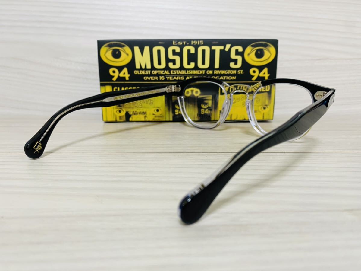 MOSCOT モスコット★レムトッシュ★メガネフレーム★LEMTOSH★定番 人気 伊達眼鏡 ブラック クリスタル ウェリントン ボストン 未使用 美品の画像5