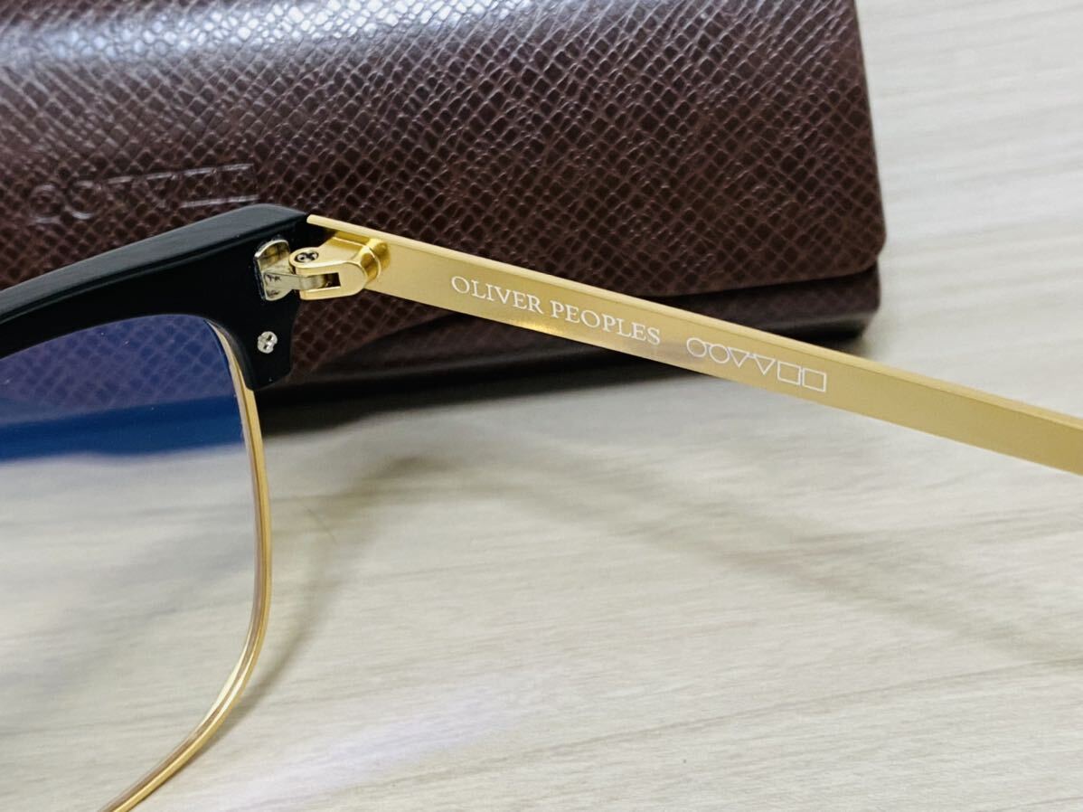 OLIVER PEOPLES オリバーピープルズ 眼鏡フレーム★OV5989 5001★Petofi★ゴールド ブラック★未使用 美品★_画像7