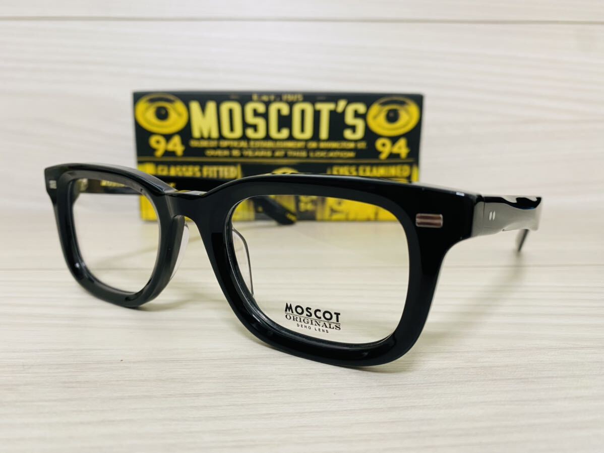 ★MOSCOT★モスコット★メガネフレーム★KLUTZ★伊達眼鏡 黒縁 スクエア ウェリントン 人気カラー 未使用 美品の画像2