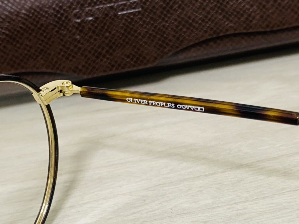 OLIVER PEOPLES オリバーピープルズ 眼鏡フレーム★OV1161TD 5121★Hartford-CV★ボストン ラウンド 鼈甲柄 ゴールド★未使用 美品★の画像7