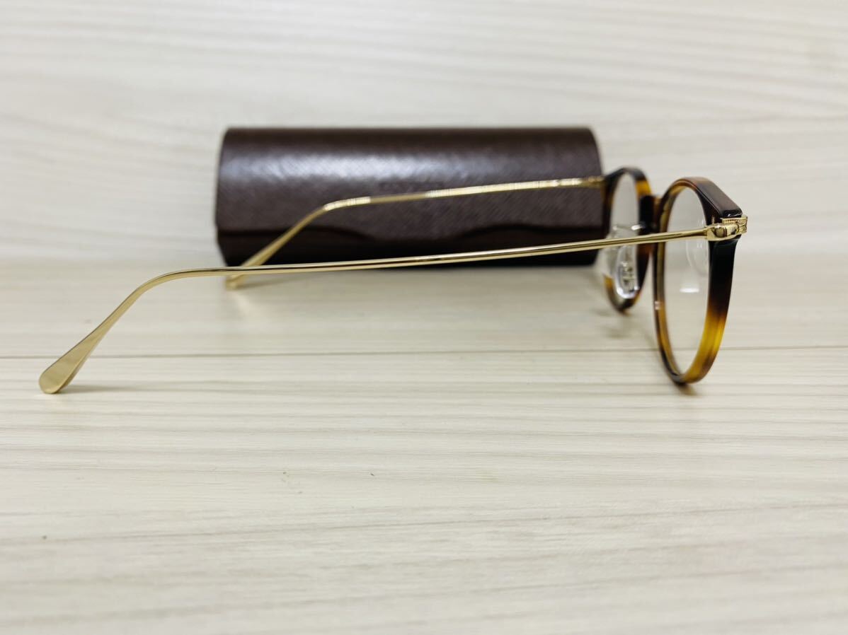 OLIVER PEOPLES オリバーピープルズ 眼鏡フレーム★OV5343D 1007★Marret★ボストン ラウンド 鼈甲柄 ゴールド★チタン★未使用 美品★の画像4