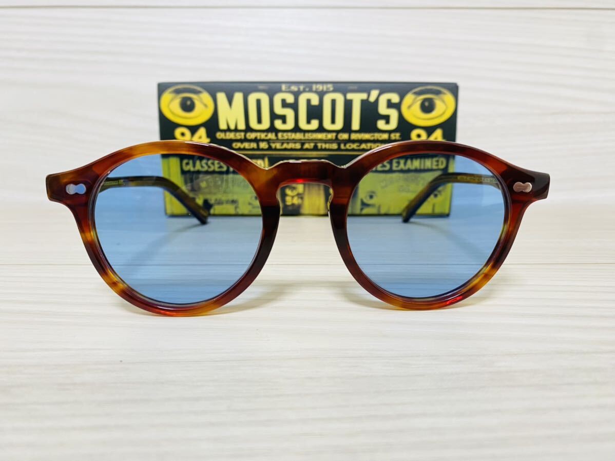 MOSCOT モスコット★ミルゼン★サングラス★MILTZEN★伊達眼鏡 ウェリントン カラーレンズ セルフレーム 未使用 美品_画像1