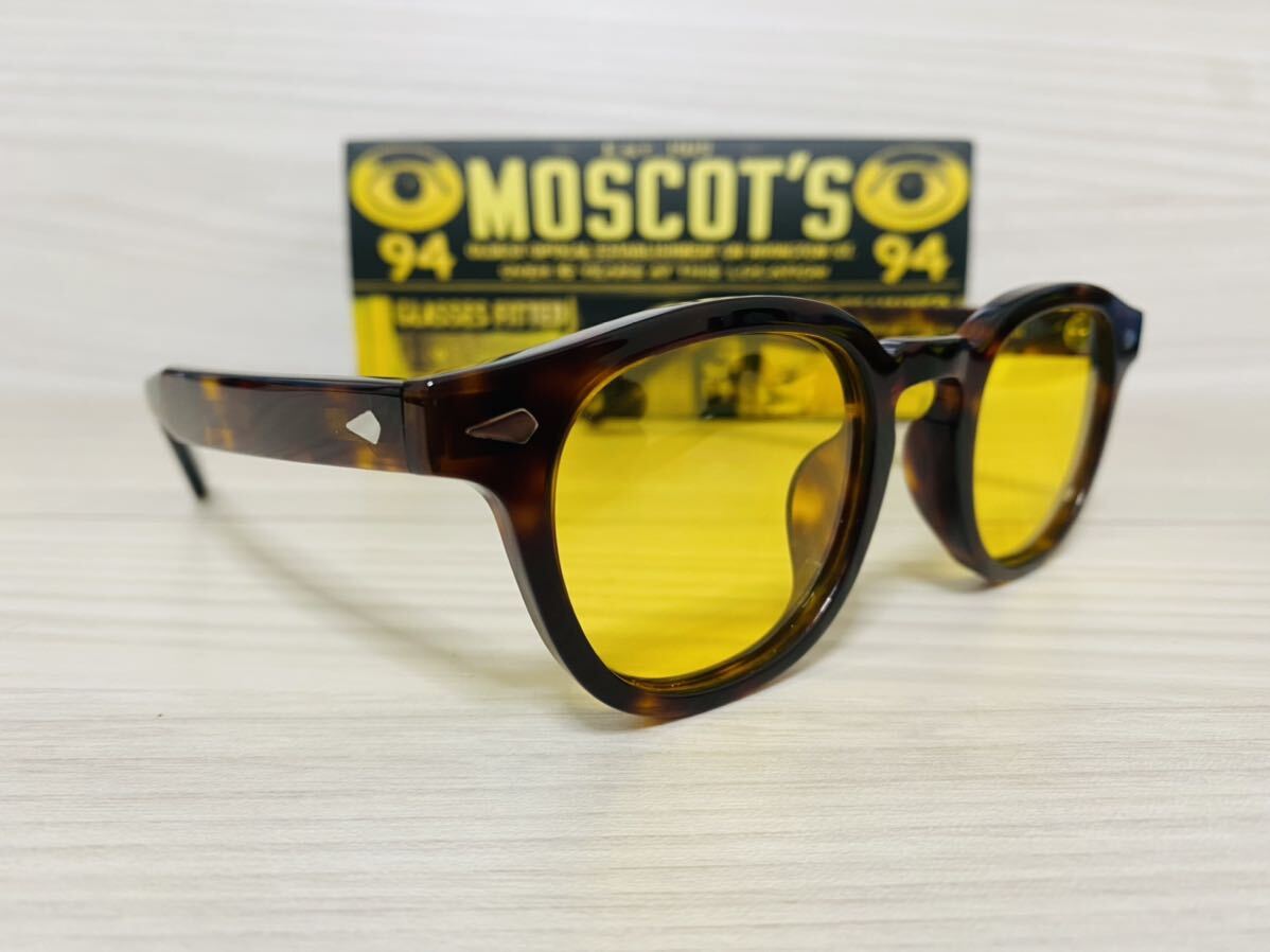 ★MOSCOT★モスコット★レムトッシュ★LEMTOSH★伊達眼鏡 サングラス 鼈甲柄 カラーレンズ 未使用 美品_画像3