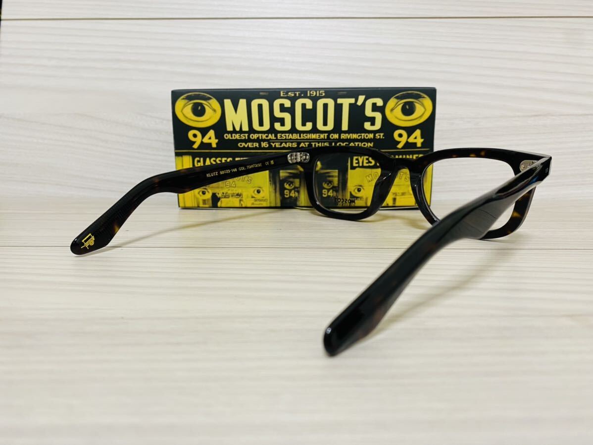 MOSCOT モスコット★メガネフレーム★KLUTZ★伊達眼鏡 ウェリントン スクエア 鼈甲柄★未使用 美品★の画像5